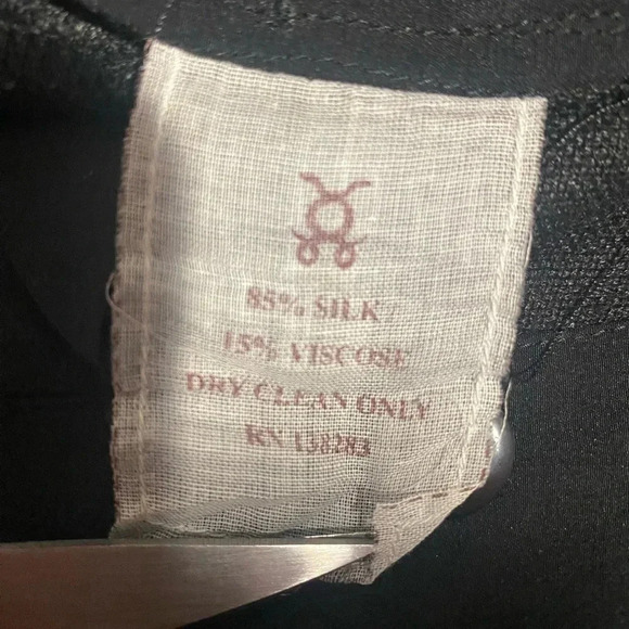 FIGUE silk wide leg pant tassel Pom Pom black size 10 - Picture 7 of 9